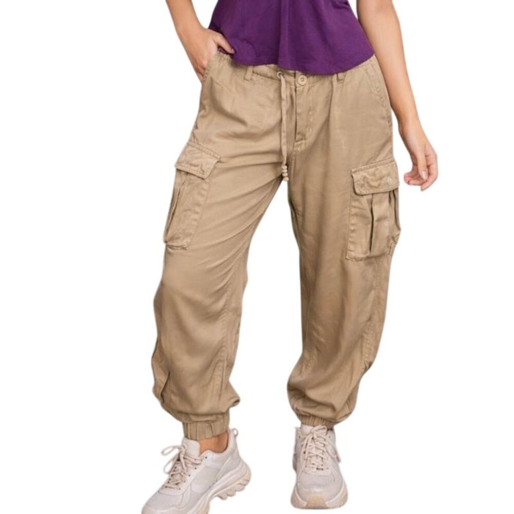 Denim & Supply Ralph Lauren Women's Cargo Pants Tan M Utility Streetwear Retro